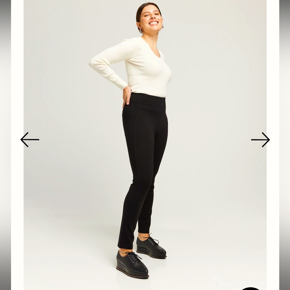 NWT The Ponte Pant in Prestige Ponte Black / XL / 25" Retail $119
